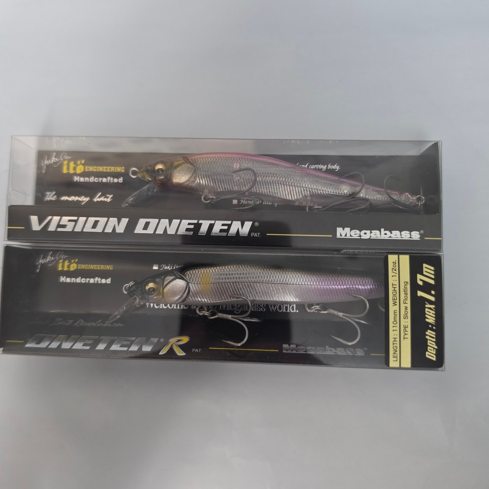 Megabass Vision 110 & Oneten R Jerkbait Lot (2) GLX Cotton Wakasagi Biwako Ayu